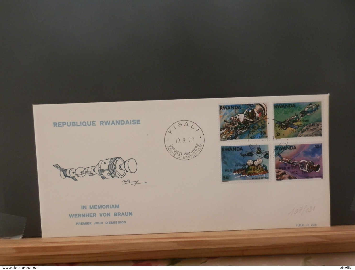 107/021  2   FDC  RWANDA 1977 - 1970-1979