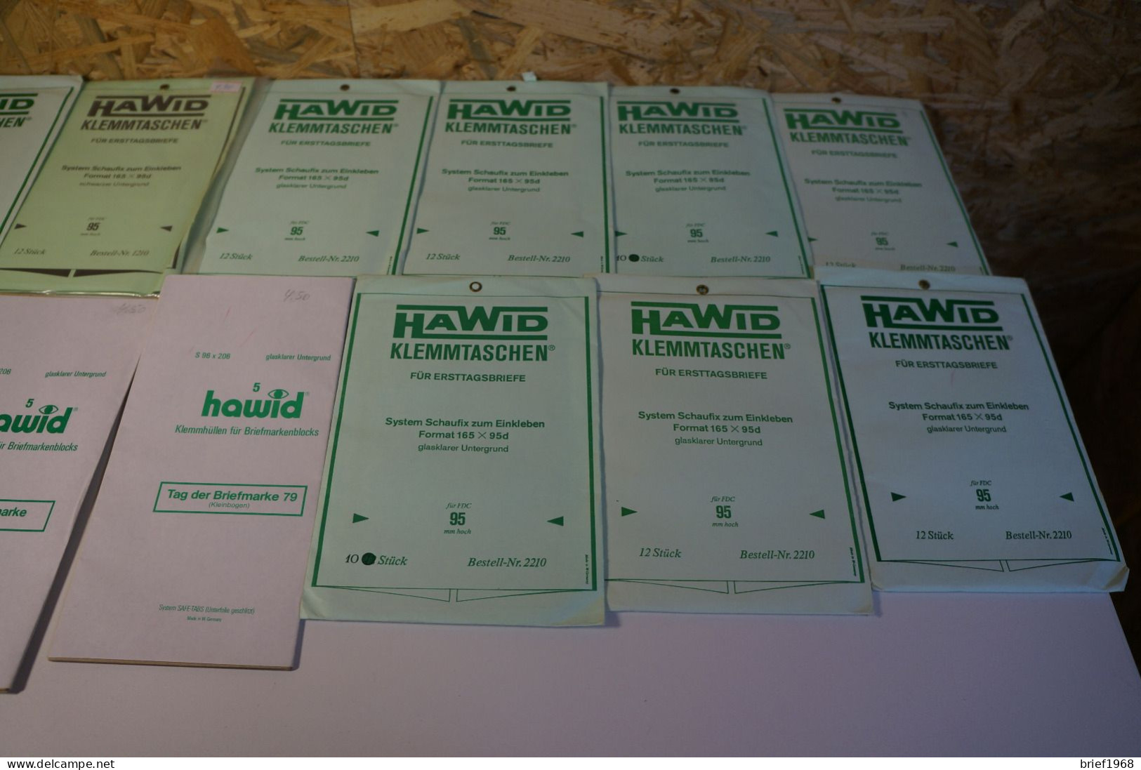 19 ältere Hawid Schaufix Packungen Glasklar (27881) - Enveloppes Transparentes