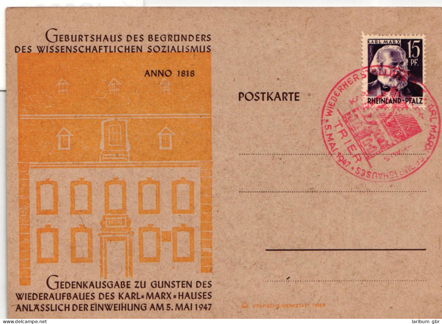 Französische Zone Rheinland-Pfalz 5 Auf Postkarte #IS029 - Rhine-Palatinate