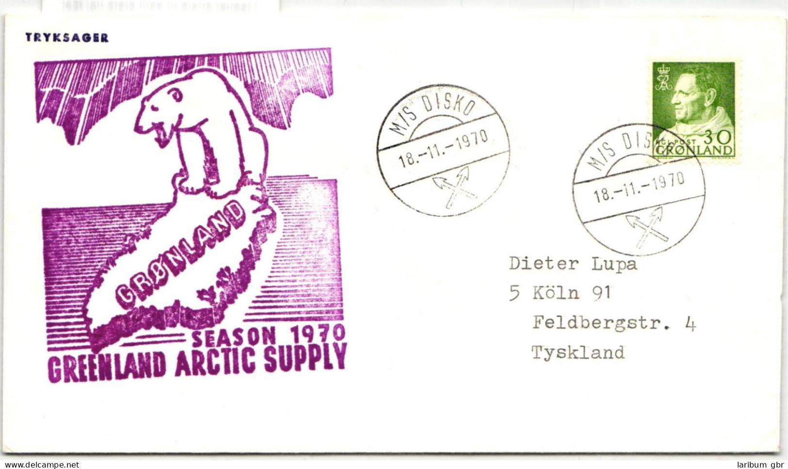 Grönland 71 Auf Brief Als Einzelfrankatur Arktis Expedition, MS Disko #IS042 - Other & Unclassified