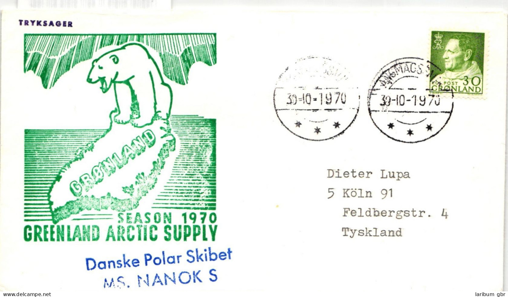 Grönland 71 Auf Brief Als Einzelfrankatur Arktis Expedition, MS Nanok S #IS046 - Autres & Non Classés