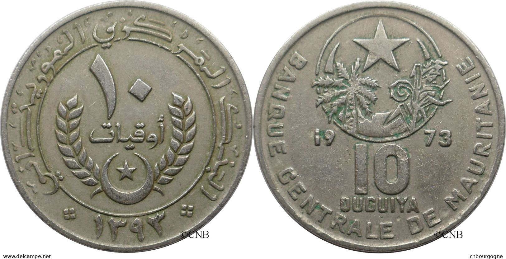 Mauritanie - République Islamique - 10 Ouguiya AH1393//1973 - TTB/XF45 - Mon5541 - Mauretanien