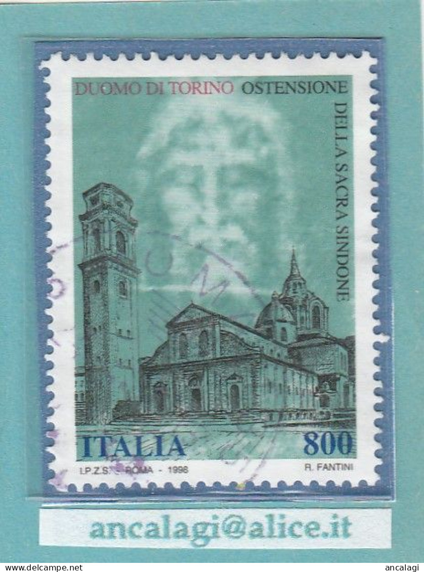 USATI ITALIA 1998 - Ref.0791A "OSTENSIONE DELLA SACRA SINDONE" 1 Val. - - 1991-00: Gebraucht