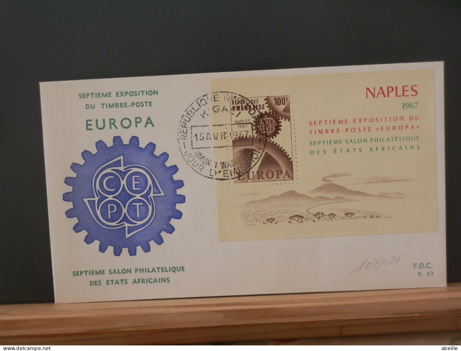 107/026  2  FDC  RWANDA 1967  EUROPA - 1962-1969