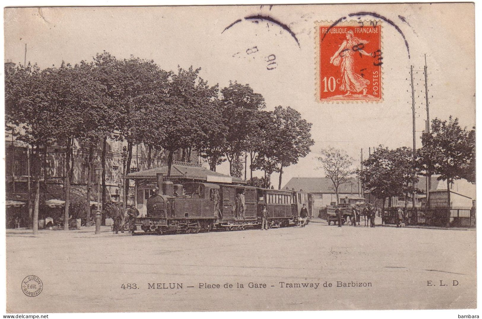 MELUN - Place De La Gare - Tramway De BARBIZON . - Melun