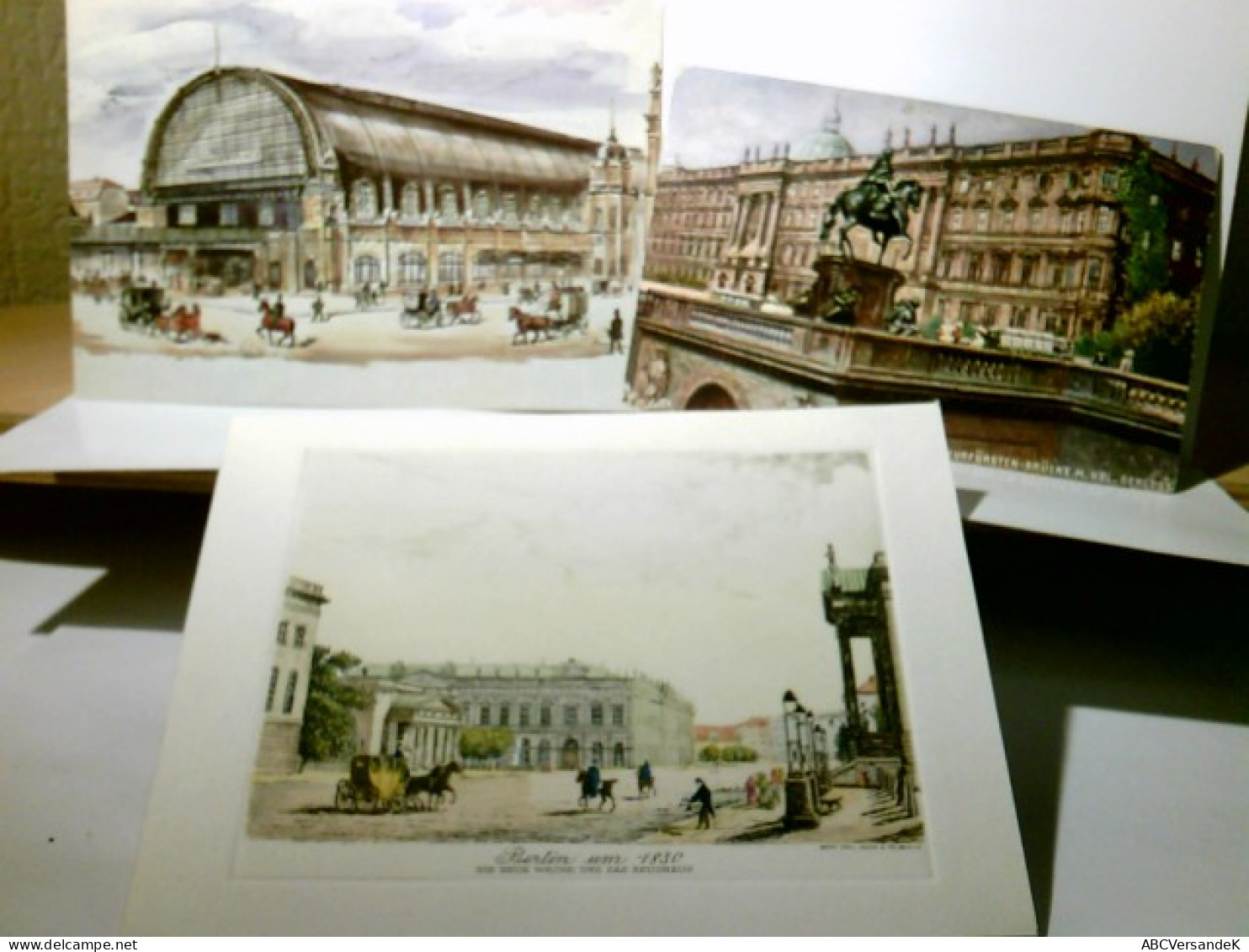 Berlin. 3 X Alte Ansichtskarte / Postkarte / Künstlerkarte Farbig, Ungel., 1 X Unliniert. 1 X Bahnhof Alexand - Autres & Non Classés