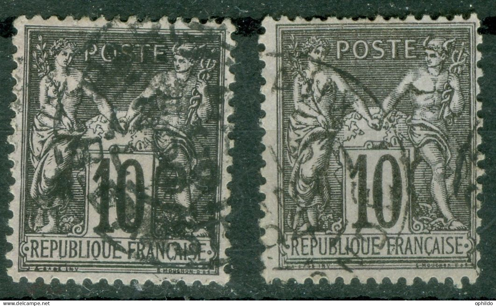 France   89 Et 103  Ob  B/TB   - 1898-1900 Sage (Tipo III)