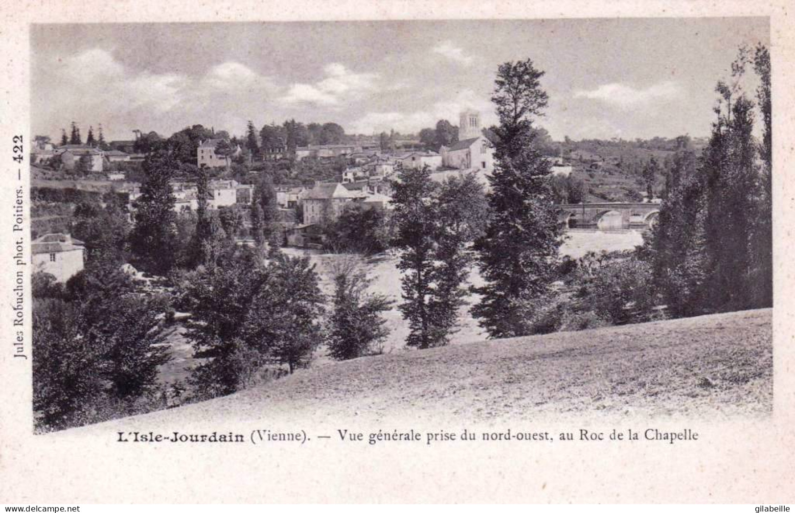 86 - Vienne -  L ISLE JOURDAIN  - Vue Generale Prise Du Nord Ouest Au Roc De La Chapelle - L'Isle Jourdain