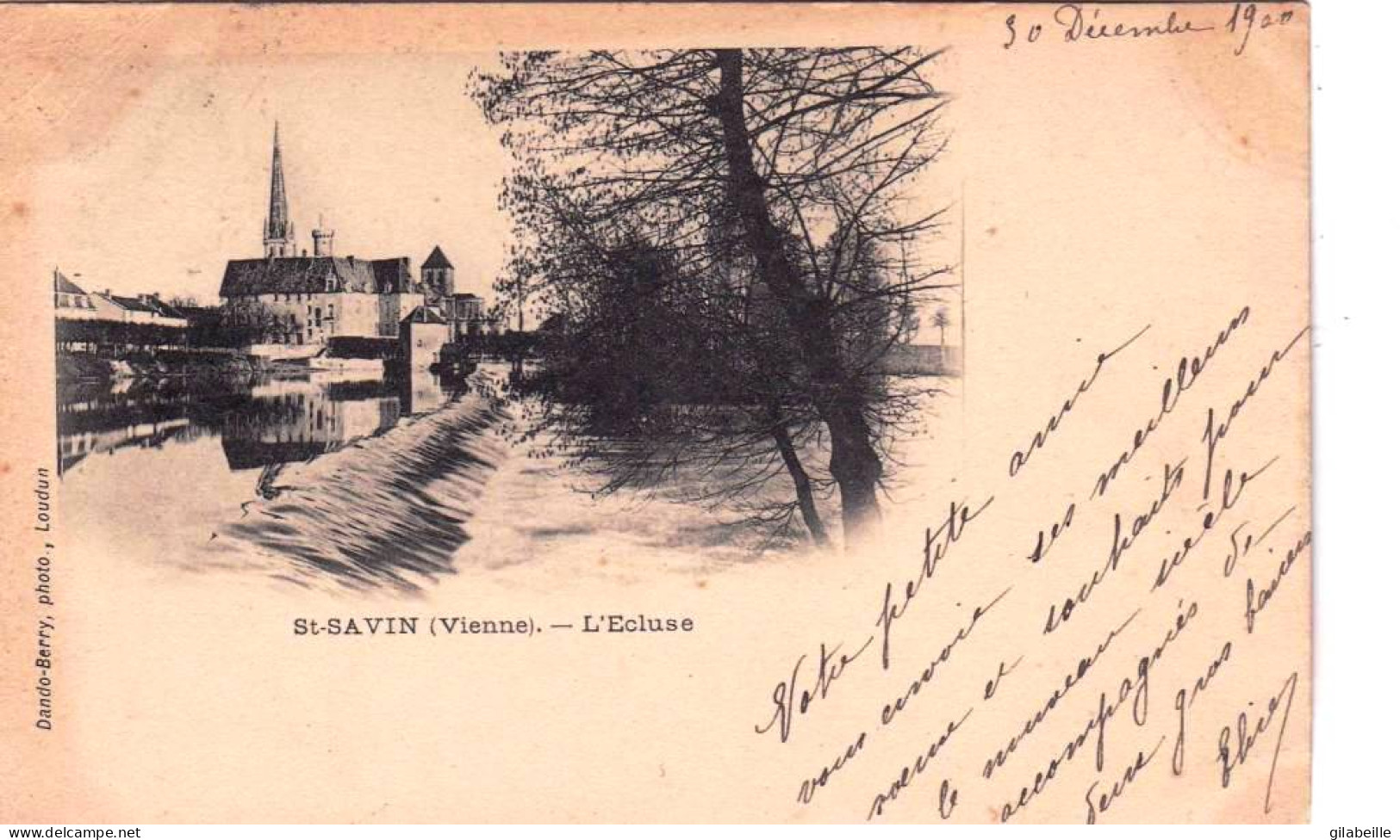 86 - Vienne -  SAINT SAVIN Sur GARTEMPE - L'écluse - Carte Precurseur - Saint Savin