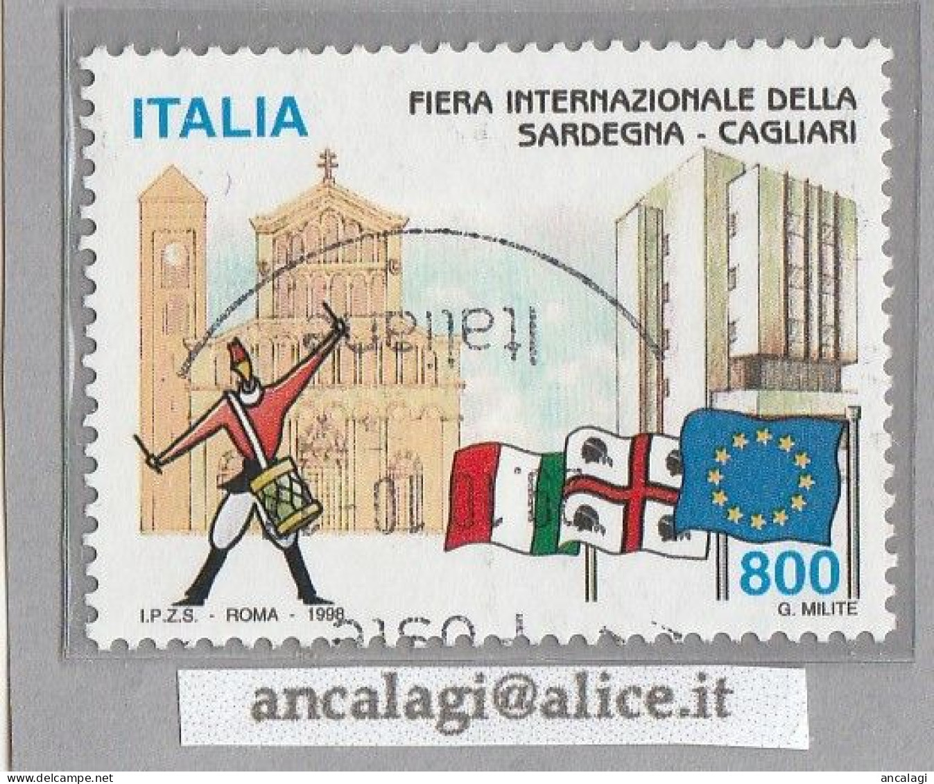 USATI ITALIA 1998 - Ref.0793 "FIERA DELLA SARDEGNA" 1 Val. - - 1991-00: Usati