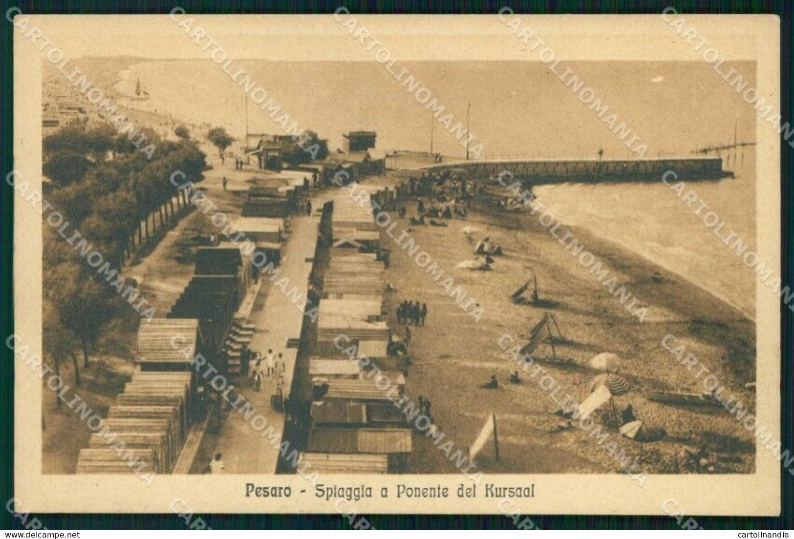 Pesaro Città Spiaggia A Ponente Del Kursaal Cartolina RB9925 - Pesaro