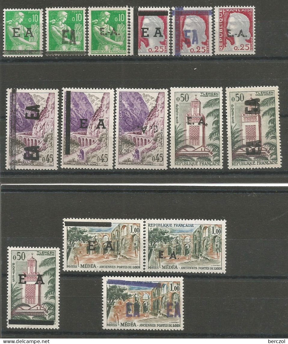 ALGERIE ANNEE 1962 LOT DE 15 TP NEUFS ** MNH ENTRE LES N°354 à 363 TB - Algerien (1962-...)