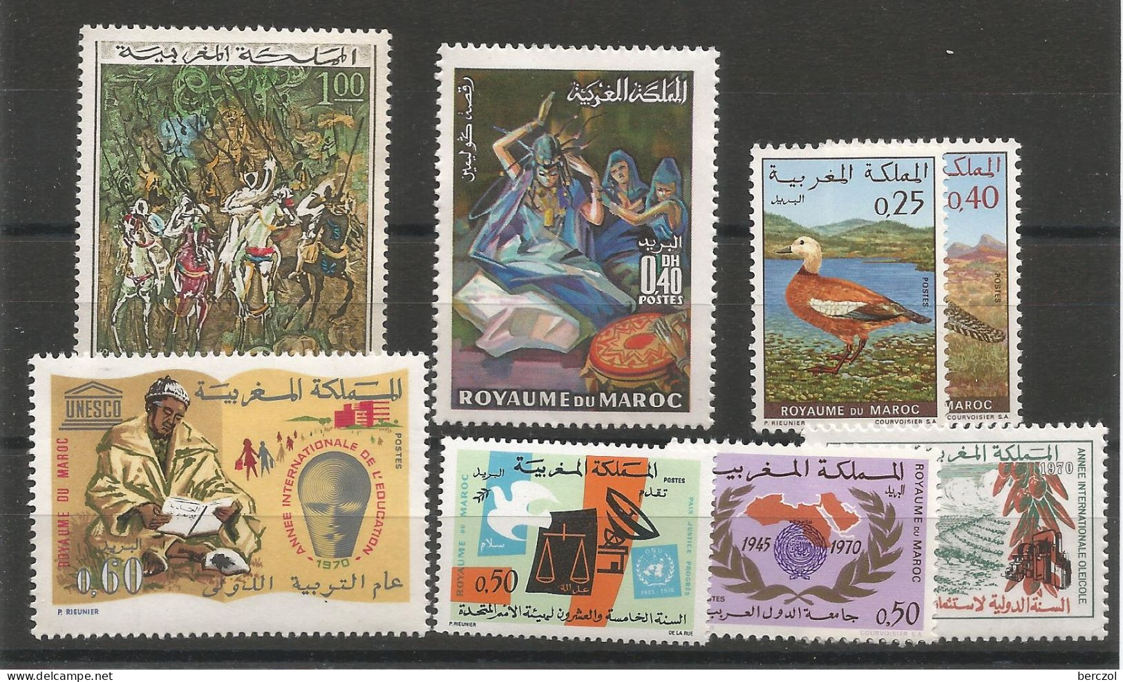 MAROC ANNEE 1970 LOT DE 8 TP ENTRE N° 582 à 596 NEUFS ** MNH TB - Morocco (1956-...)