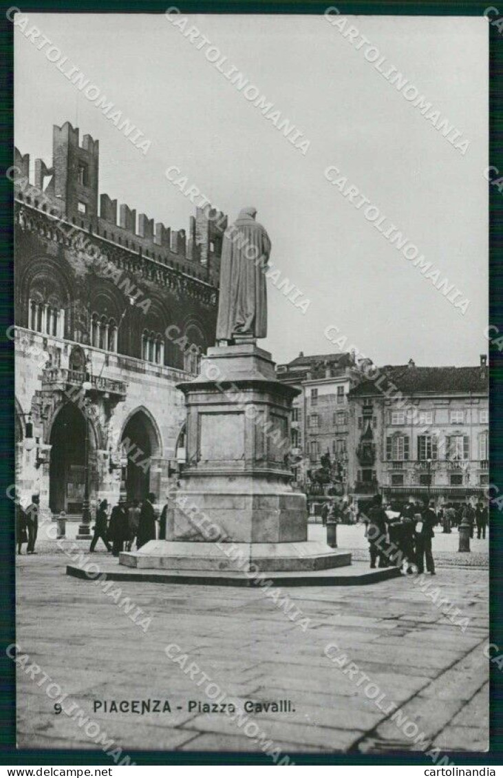 Piacenza Città Piazza Cavalli Foto Cartolina RB9896 - Piacenza