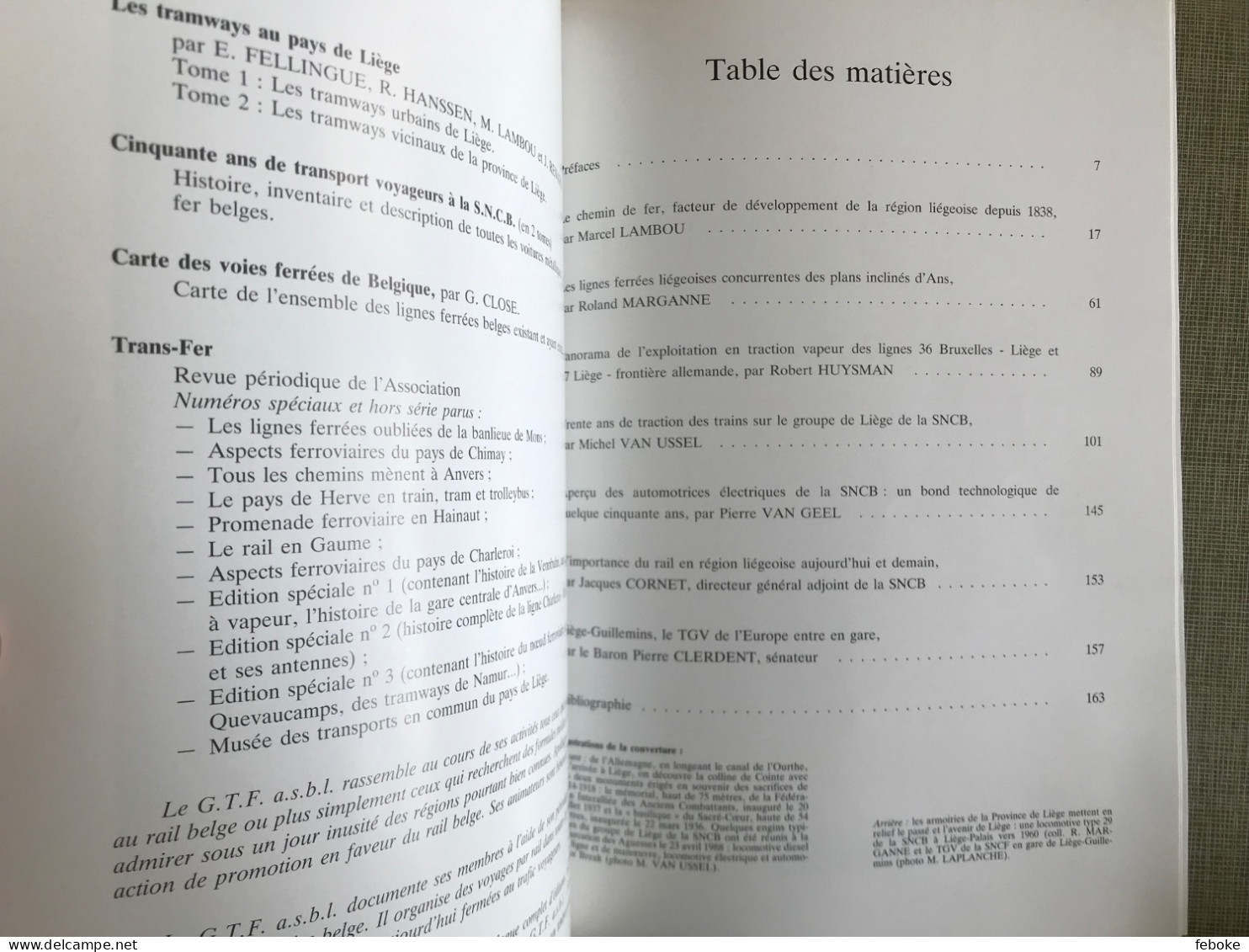 Le Rail Passe Par Liège : Du Remorqueur Au TGV Par Roland Marganne.  Editeur : GTF Asbl,1988. - Belgique