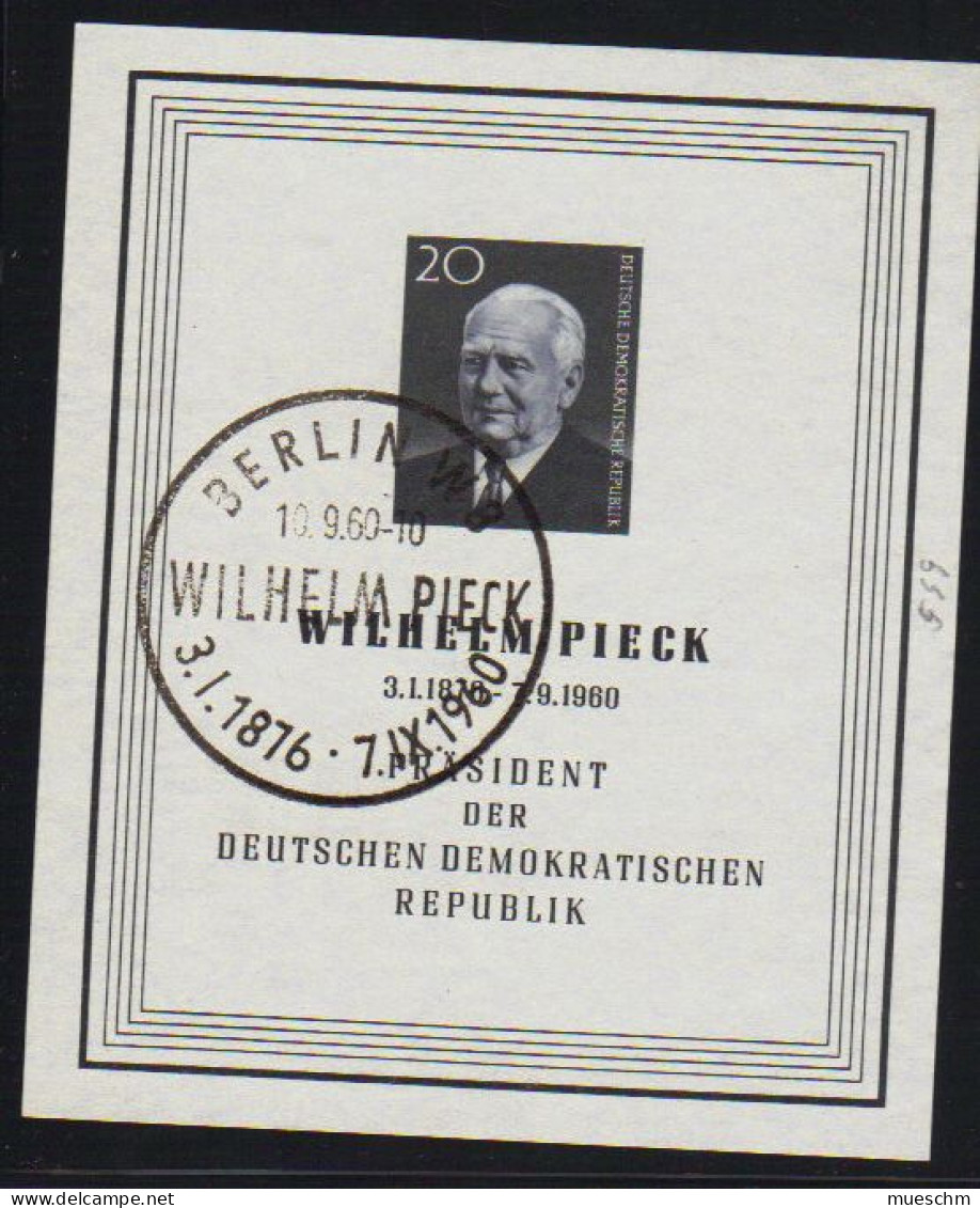 DDR, 1960, Ersttag Block 16 (Wilhelm Pieck) (8629X) - Gebraucht