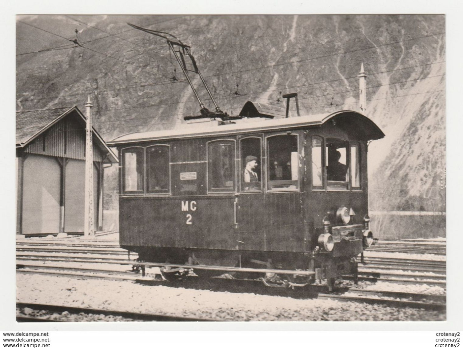 CPM TRAIN VOIR DOS Suisse Valais Automotrice He 2/2 2 Au Dépôt De VERNAYAZ Vers 1914 - Vernayaz