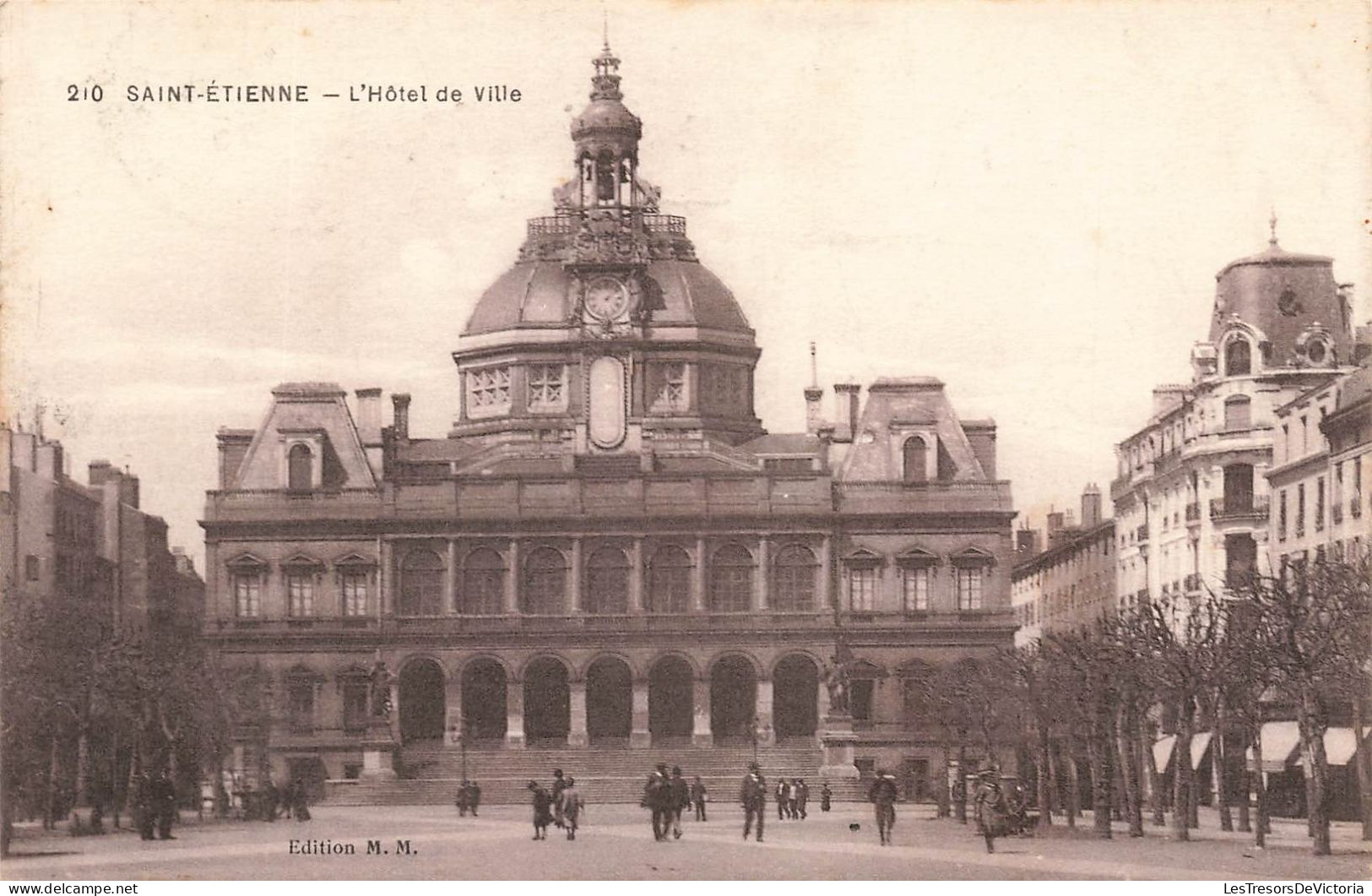 FRANCE - Saint Etienne - Vue Générale De L'hôtel De Ville - Animé - Carte Postale Ancienne - Saint Etienne