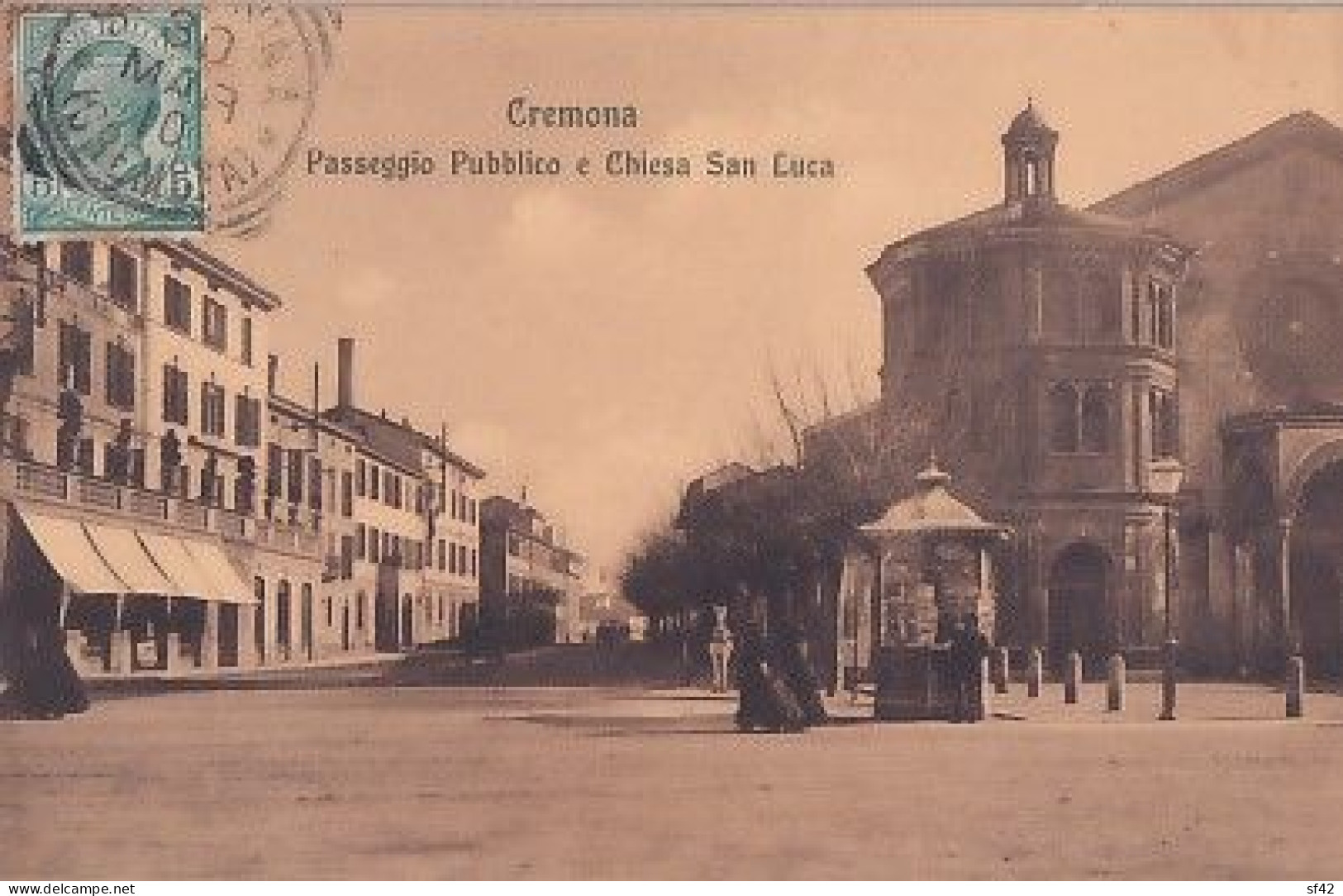 CREMONA                    PASSEGGIO PUBBLICO E CHIESA SAN LUCA - Cremona