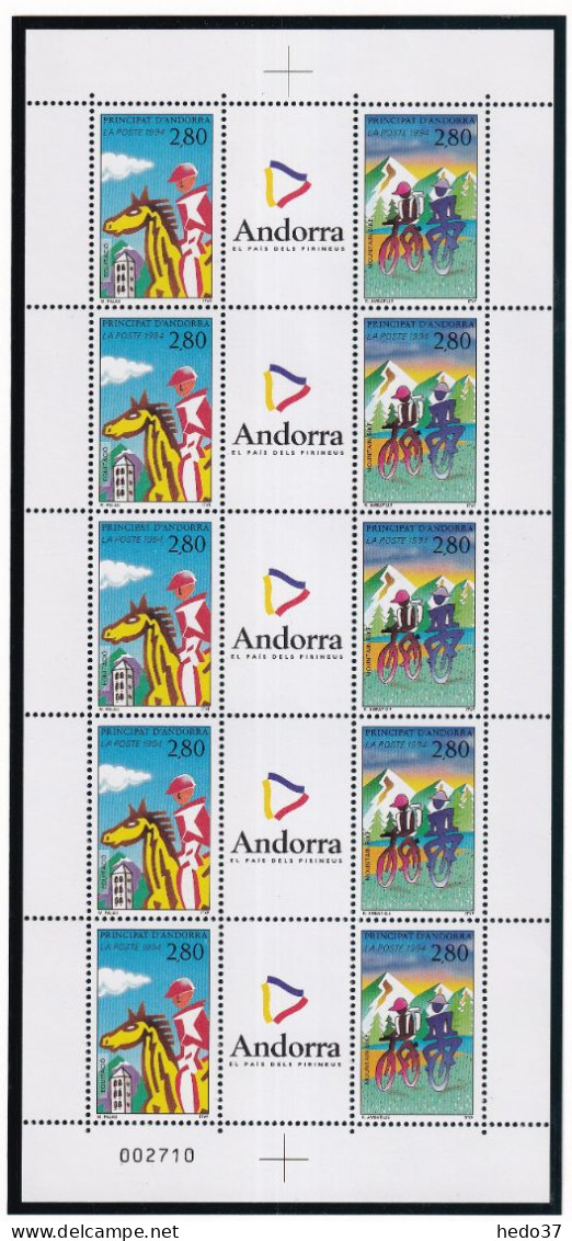 Andorre N°450A/450B - Triptyques En Feuilles  - Neufs ** Sans Charnière - TB - Neufs