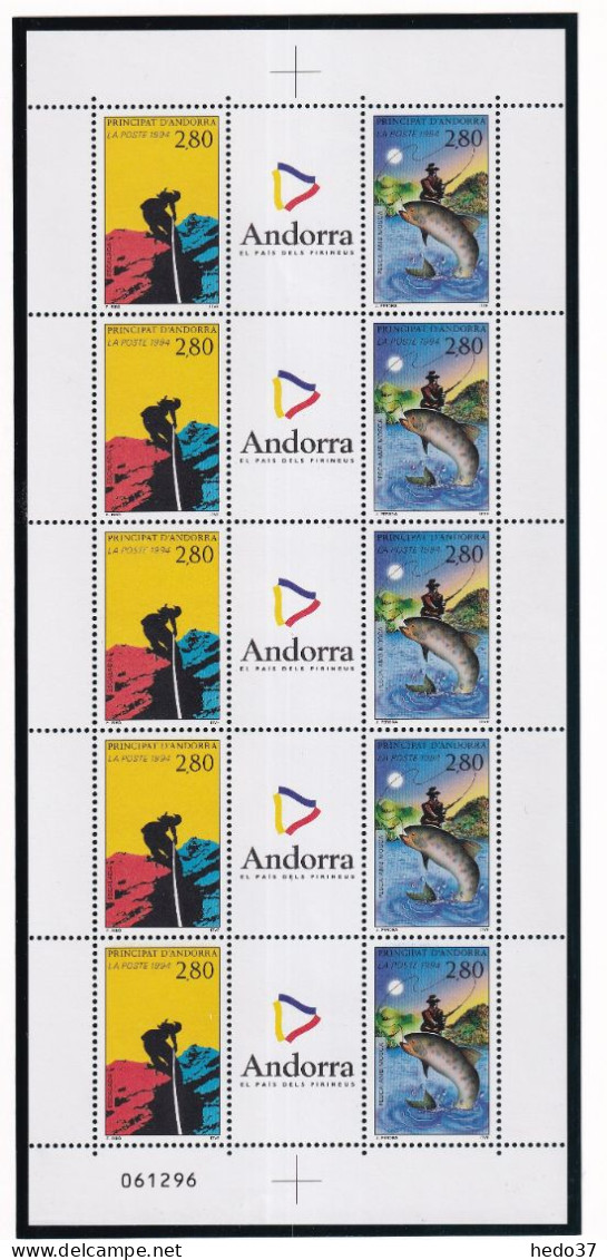 Andorre N°450A/450B - Triptyques En Feuilles  - Neufs ** Sans Charnière - TB - Ungebraucht