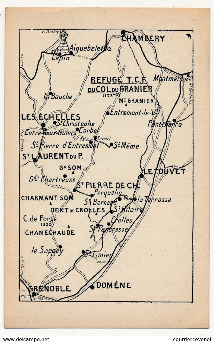 Fiche Descriptive - APREMONT (Savoie)  - Touring Club De France - Chalet Hôtel Du Col Du Granier - Geografía