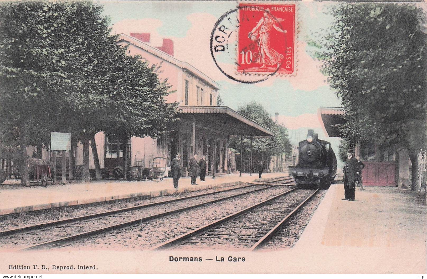 Dormans  -   La Gare - Train -  CPA °Alm - Dormans