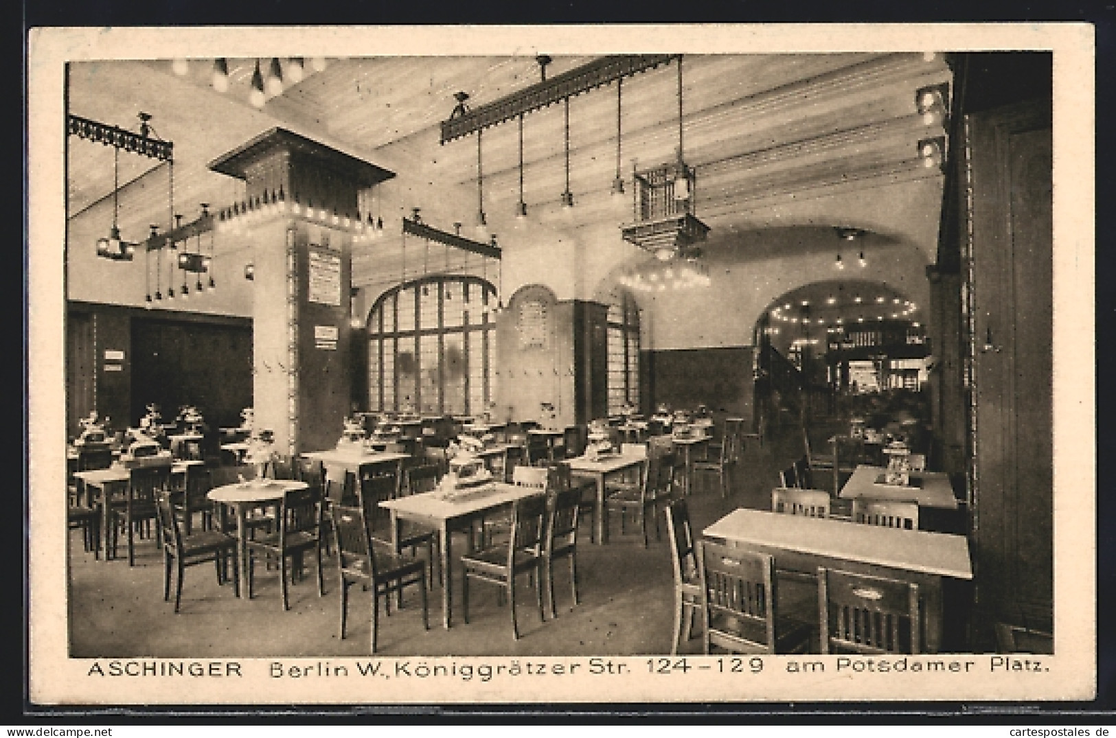 AK Berlin, Gasthaus Aschinger, Königsgrätzer Strasse 124-129, Innenansicht  - Tiergarten