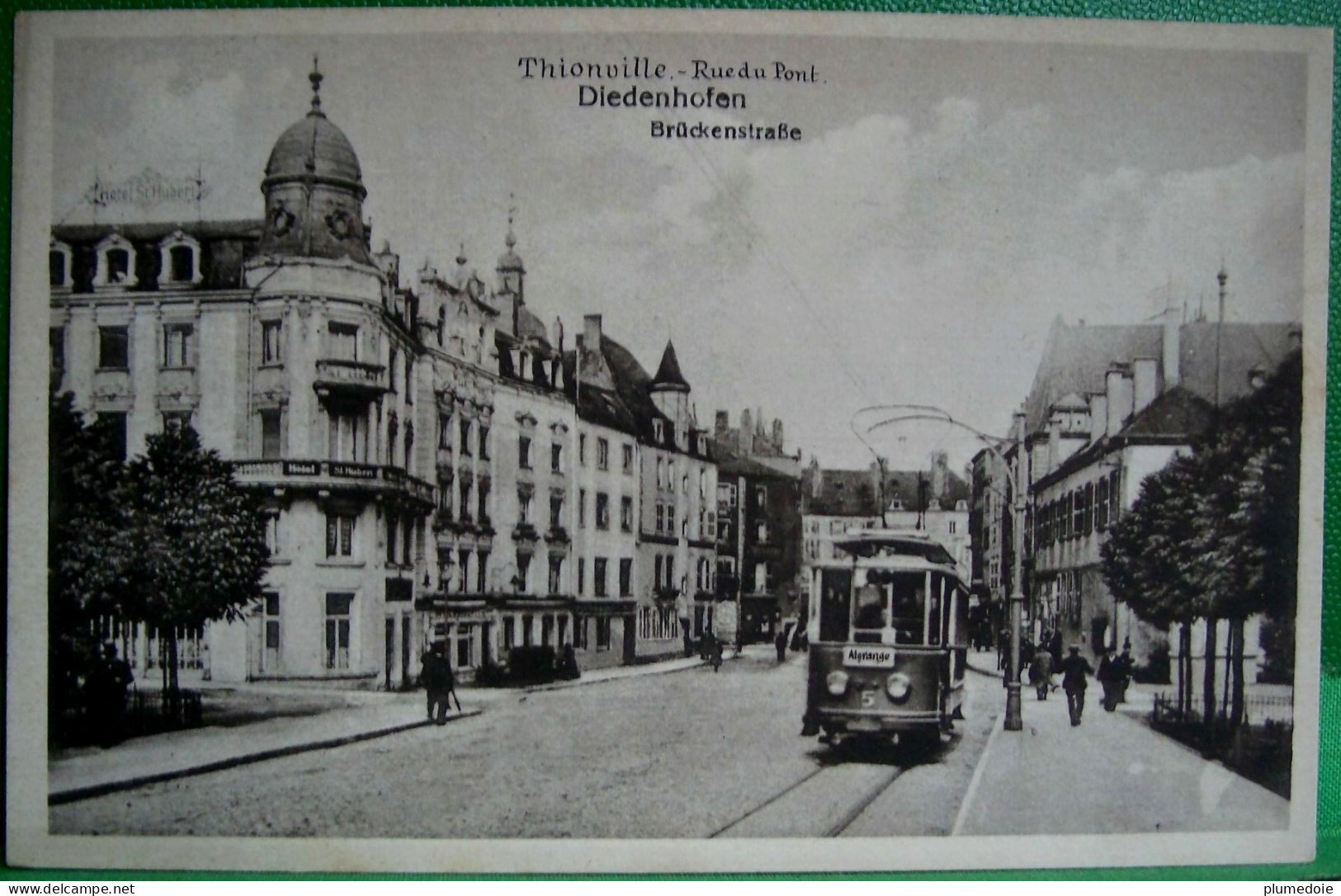 RARE Cpa 57 THIONVILLE  Animée  RUE DU PONT . DIEDENHOFEN . Brückenstrasse , TRAMWAY . MOSELLE - Thionville