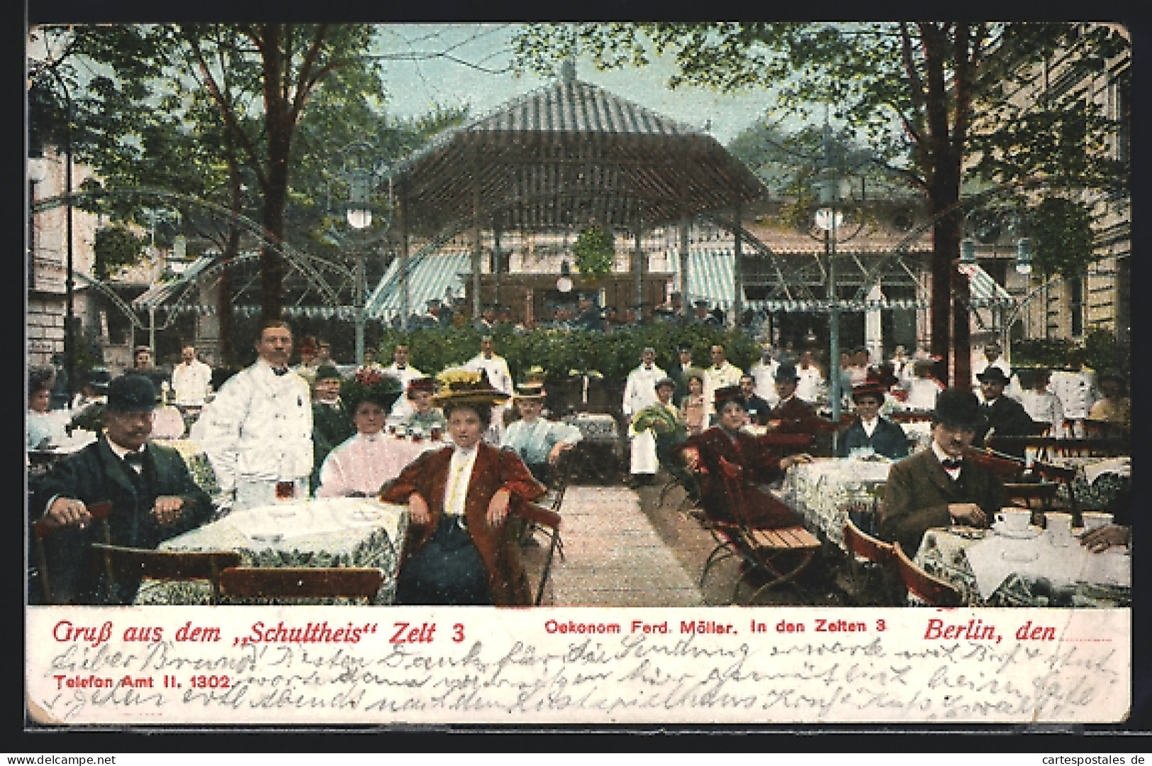 AK Berlin-Tiergarten, Gasthaus Schultheis, Zelt 3, In Den Zelten 3  - Tiergarten