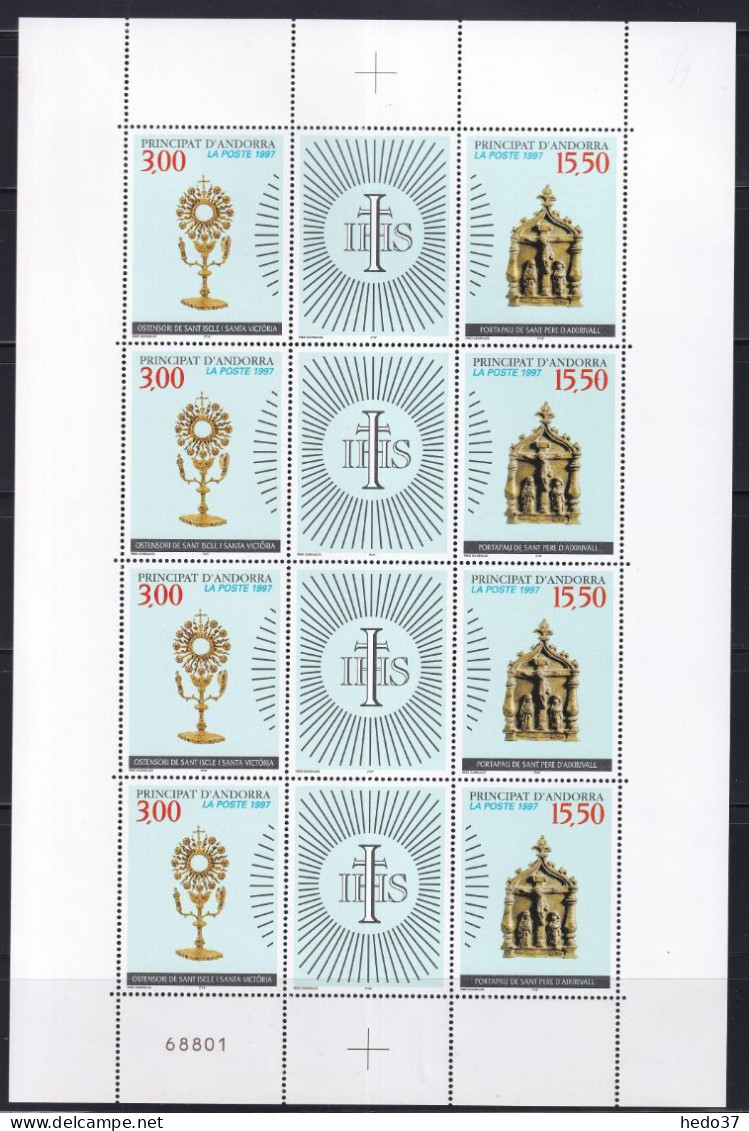 Andorre N°492A - Triptyques En Feuilles  - Neufs ** Sans Charnière - TB - Unused Stamps