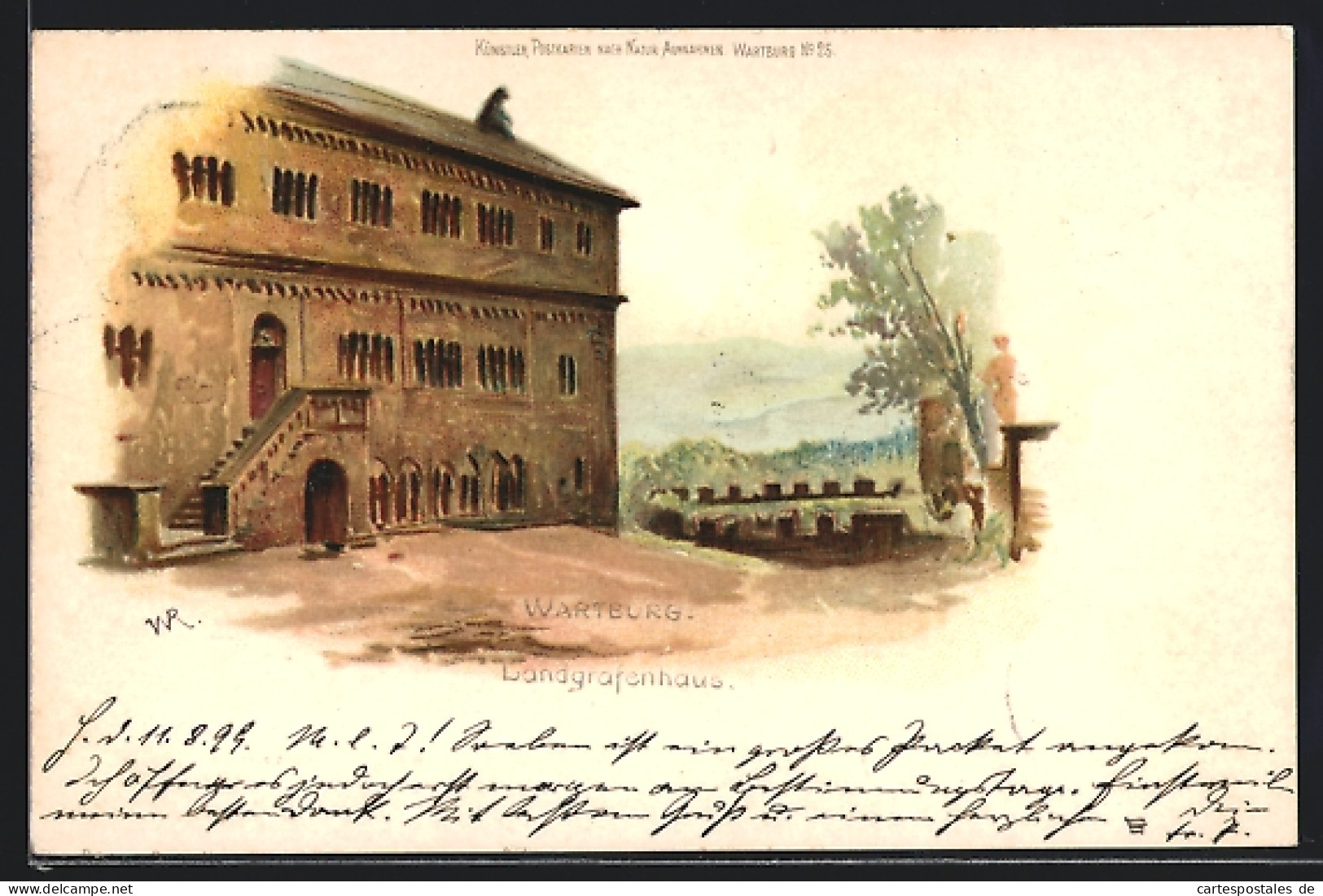 Lithographie Eisenach, Wartburg, Landgrafenhaus  - Altri & Non Classificati