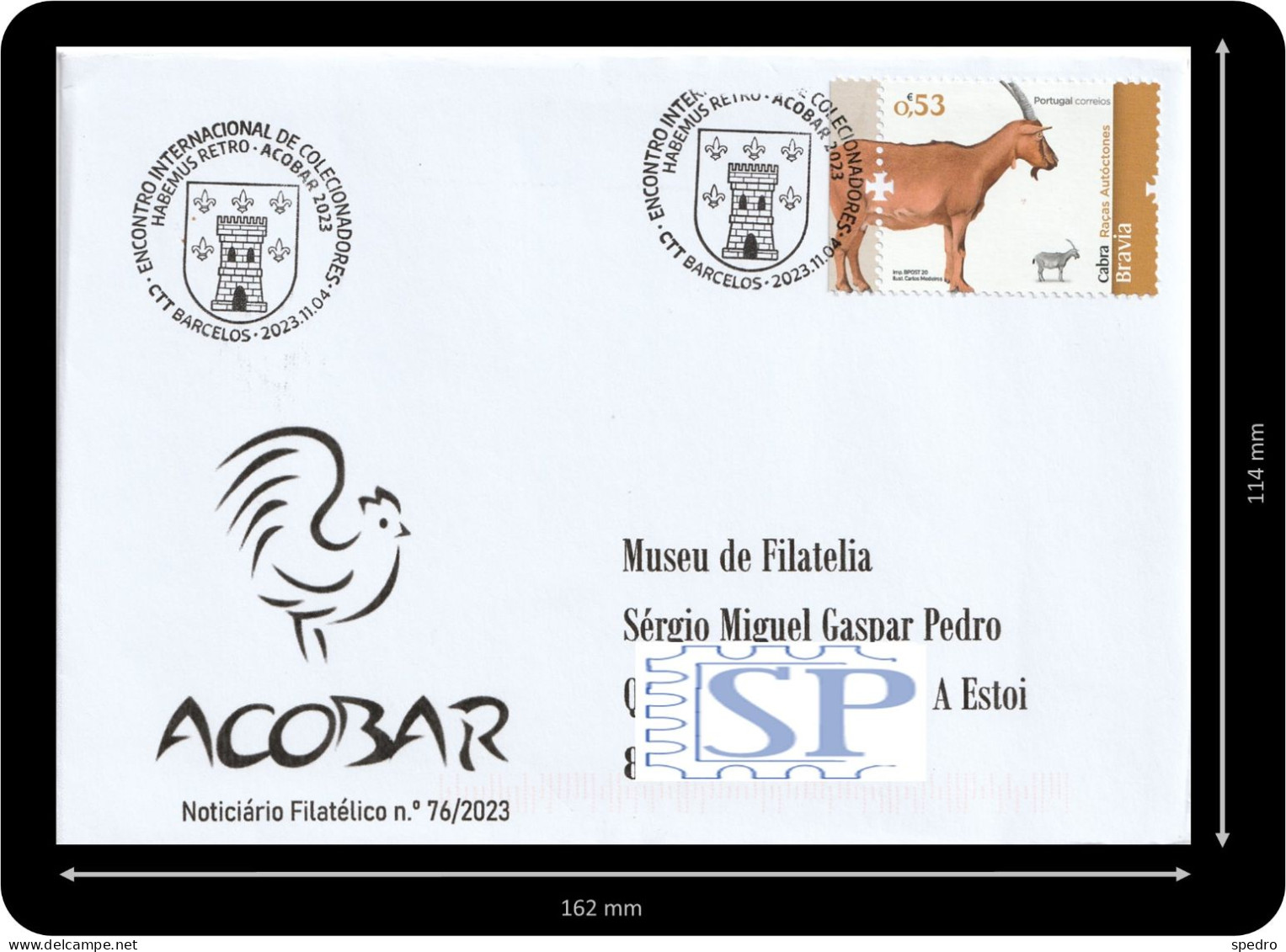 Portugal 2023 Carimbo Comemorativo Barcelos - Habemus Retro - ACOBAR 2023 Encontro Internacional De Colecionadores Braga - Storia Postale