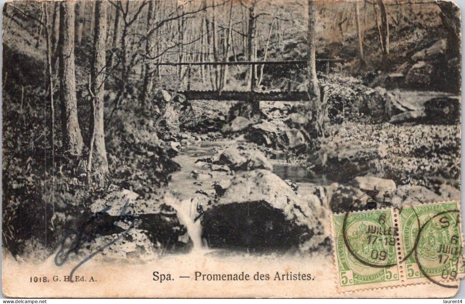 18-4-2024 (2 Z 23) Belgium (2 Thin Postcards)  Posted Around 1910 - Forest / Woods - Árboles