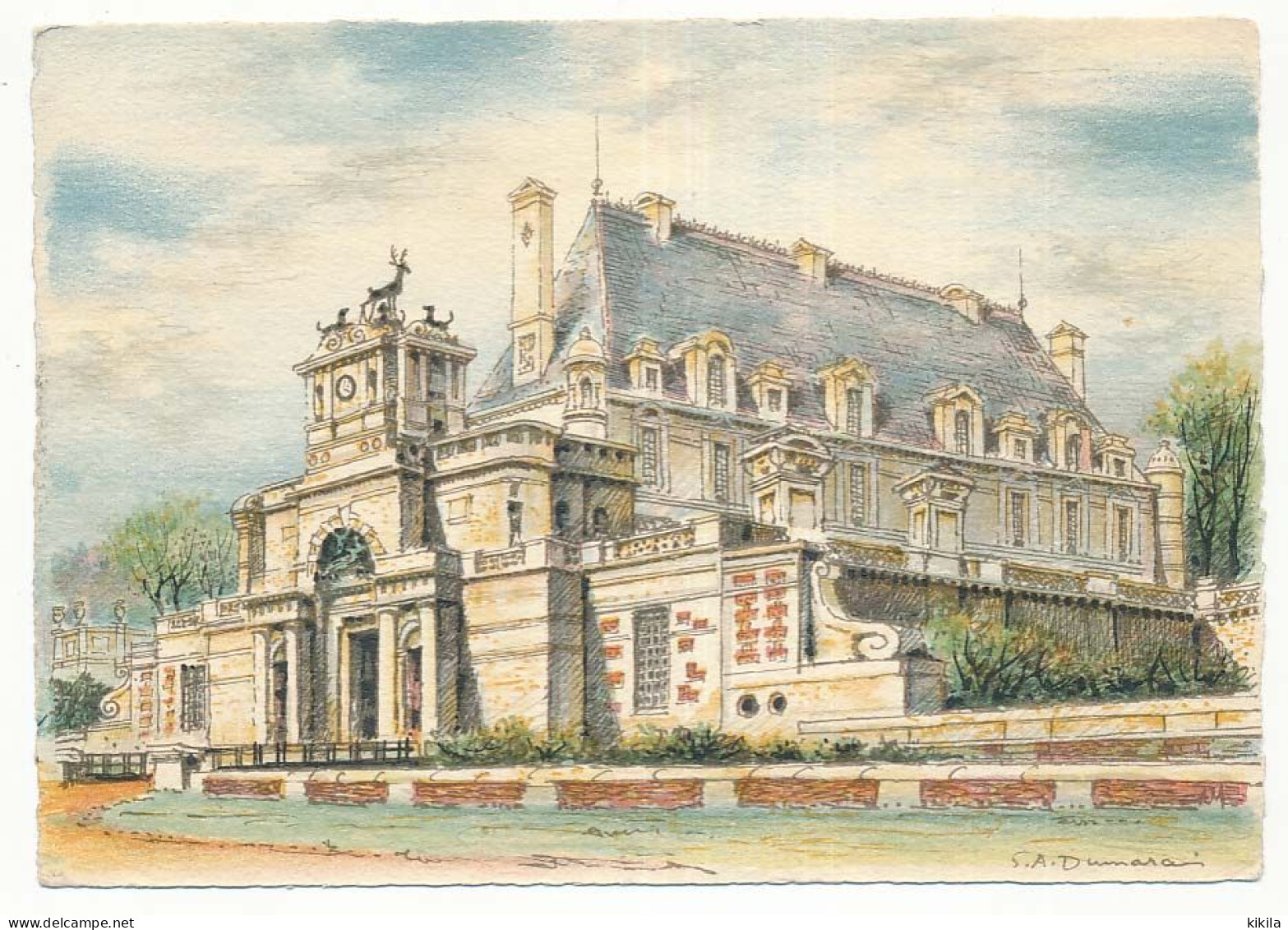 CPSM 10.5 X 15 Barre Dayez Eure Et Loire ANET Le Château   Illustrateur G. A. Dumarais - Anet