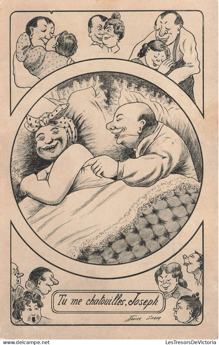 ILLUSTRATEUR - Xavier Sager - Tu Me Chatouilles Joseph - Couples - Carte Postale Ancienne - Autres & Non Classés