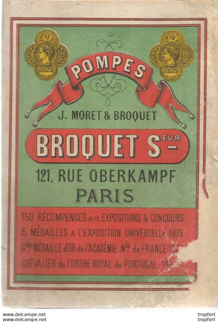 PY / Ancien LIVRET Dépliant Publicitaire Pub POMPES Pompe INCENDIE Pompier Puit Vin Biere - Publicités