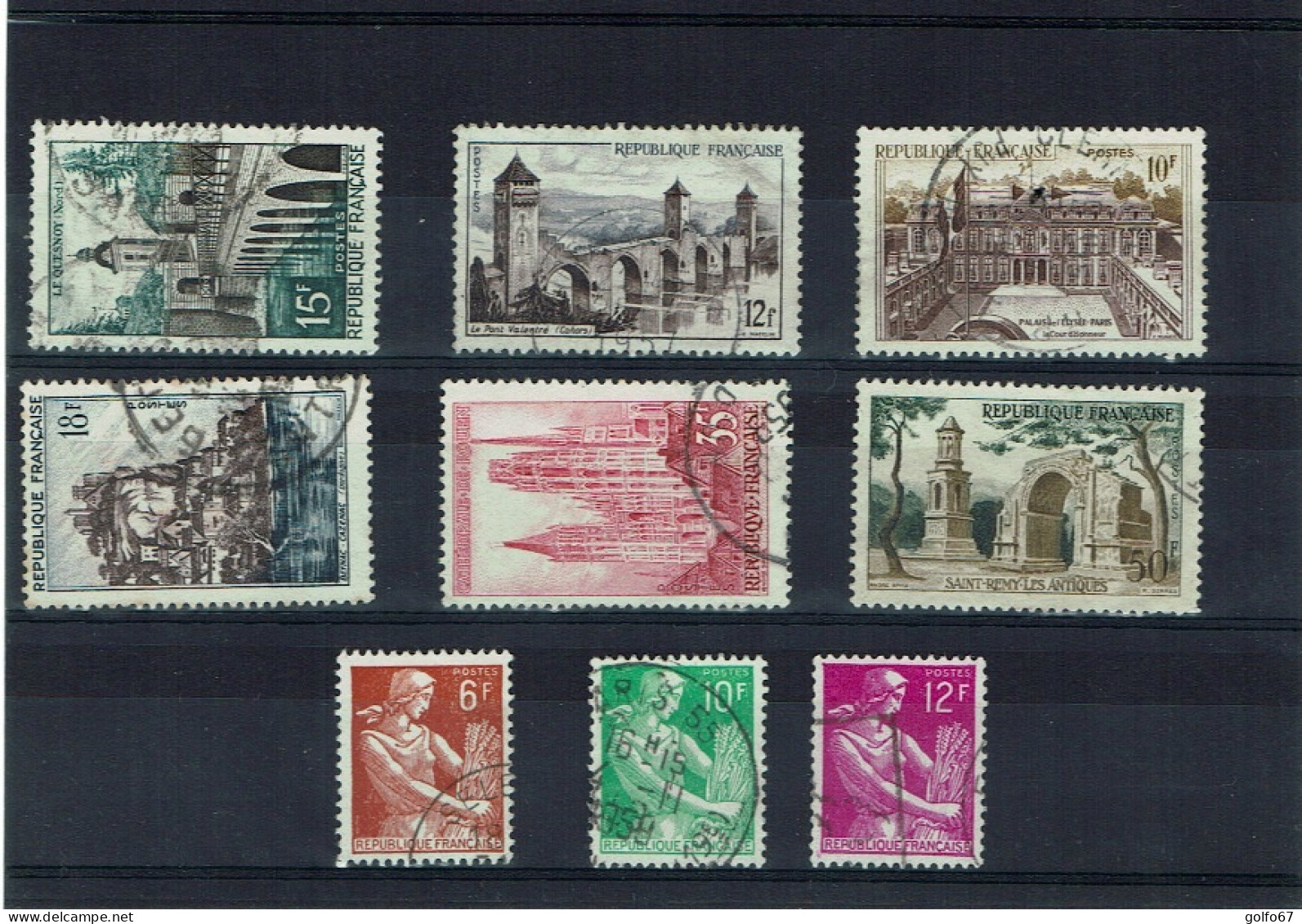 FRANCE - 1957 Y&T N° 1105 - 1119 - 1126 - 1127 - 1129 - 1130 - 1115 à 1116 Oblit (0117) - Oblitérés