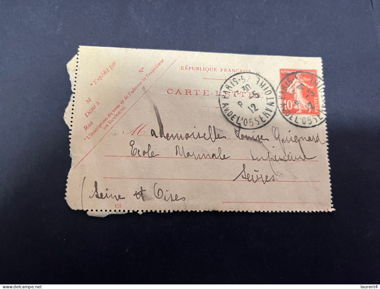 18-4-2024 (2 Z 23) France (3 Small Size Cards)  Posted - Andere & Zonder Classificatie