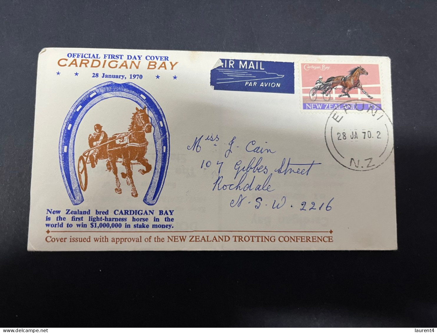 18-4-2024 (2 Z 24) FDC - New Zealand - Posted 1970 - Horse Racing - FDC