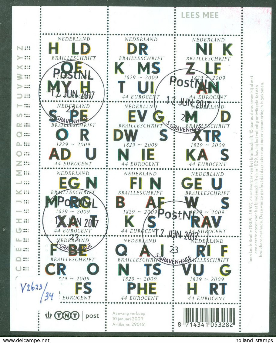 NEDERLAND * BLOK * NVPH V 2623 - 2634 * BLOK VAN 12 X 44 Ct * POSTFRIS GESTEMPELD  * C.w. Euro 10,80 - Used Stamps