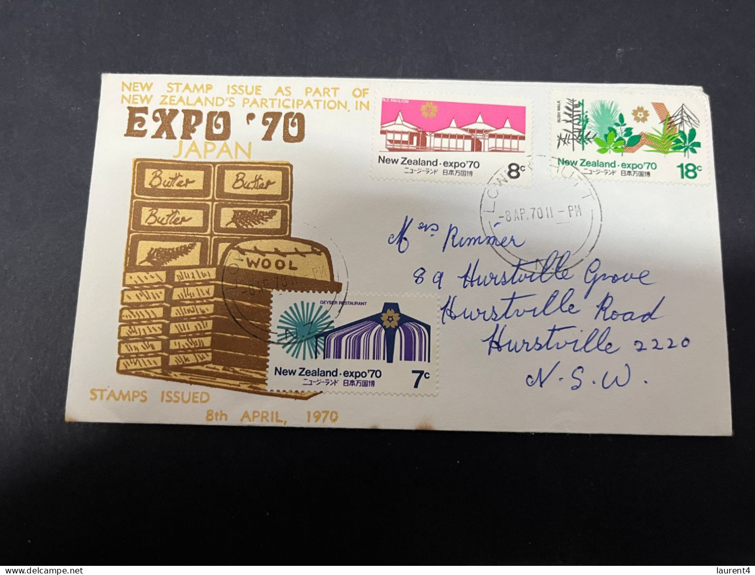 18-4-2024 (2 Z 24) FDC - New Zealand - Posted 1970 - Expo 70 - Japan - FDC