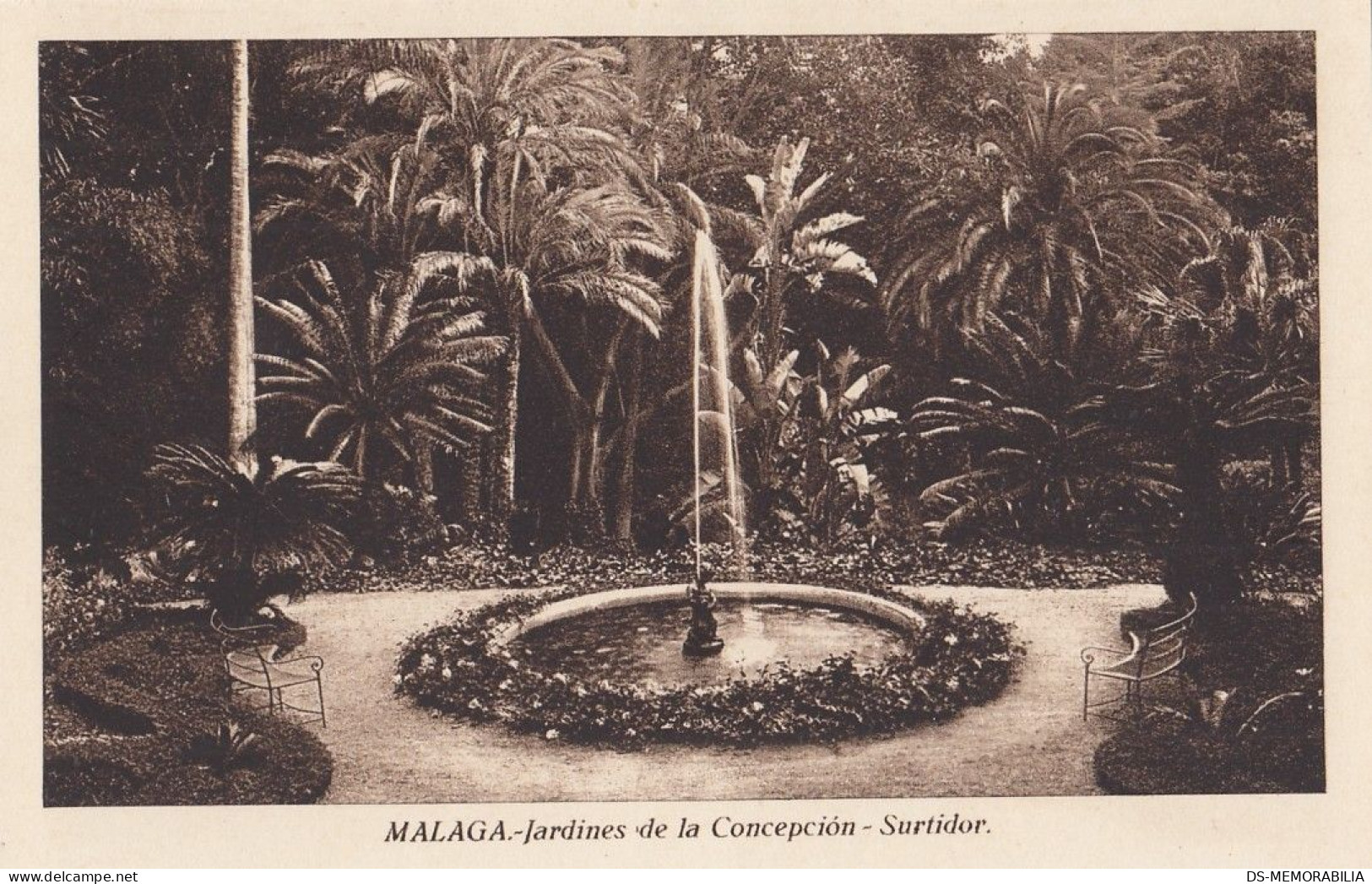 Malaga - Jardines De La Concepcion , Surtidor - Málaga