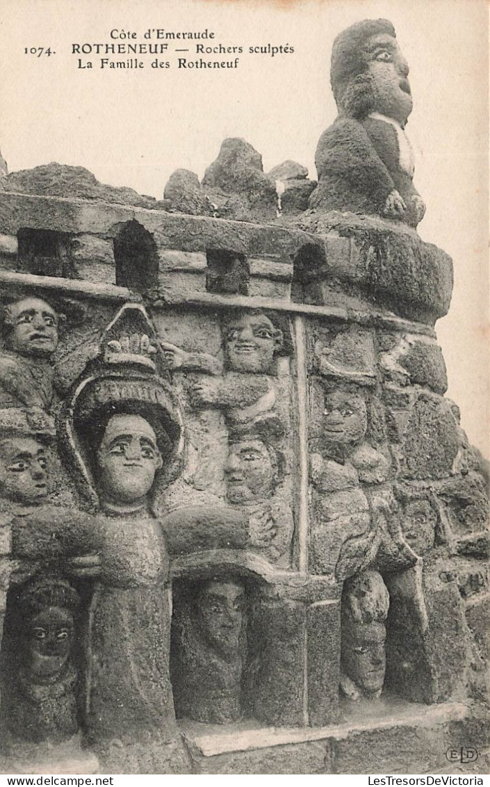 FRANCE - Côte D'Emeraude - Rotheneuf - Rochers Sculptés - La Famille Des Rotheneuf - Carte Postale Ancienne - Rotheneuf