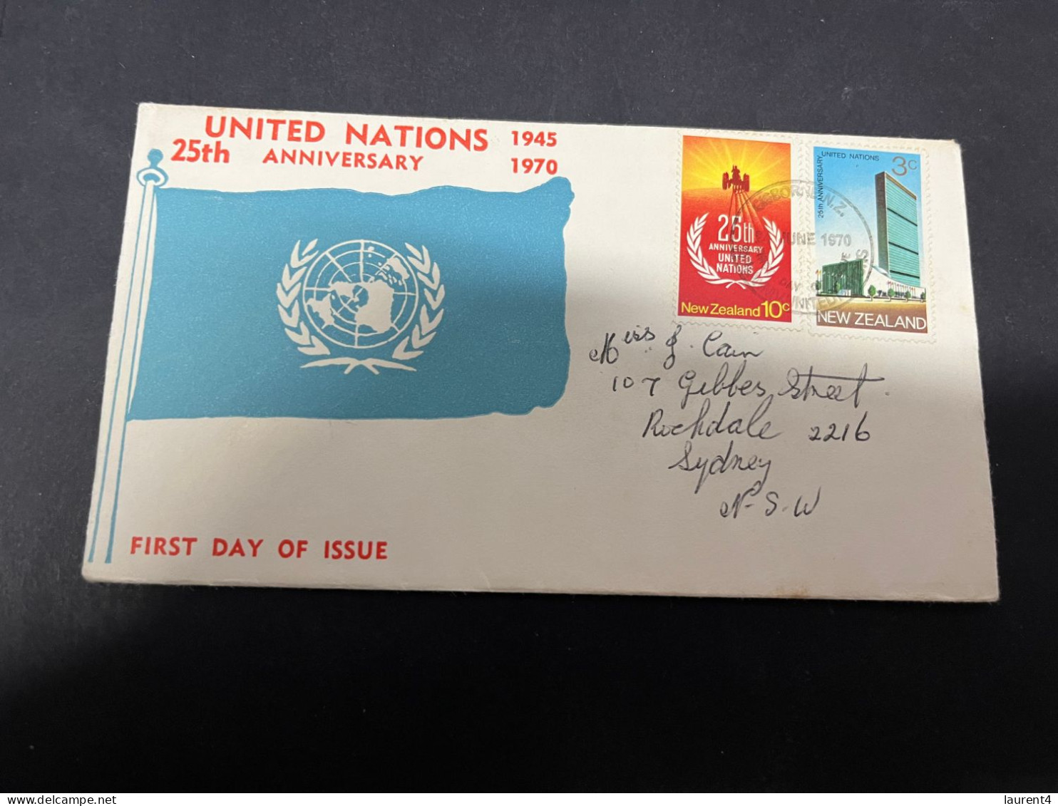 18-4-2024 (2 Z 24) FDC - New Zealand - Posted 1970 - United Nations (2 Covers) - FDC