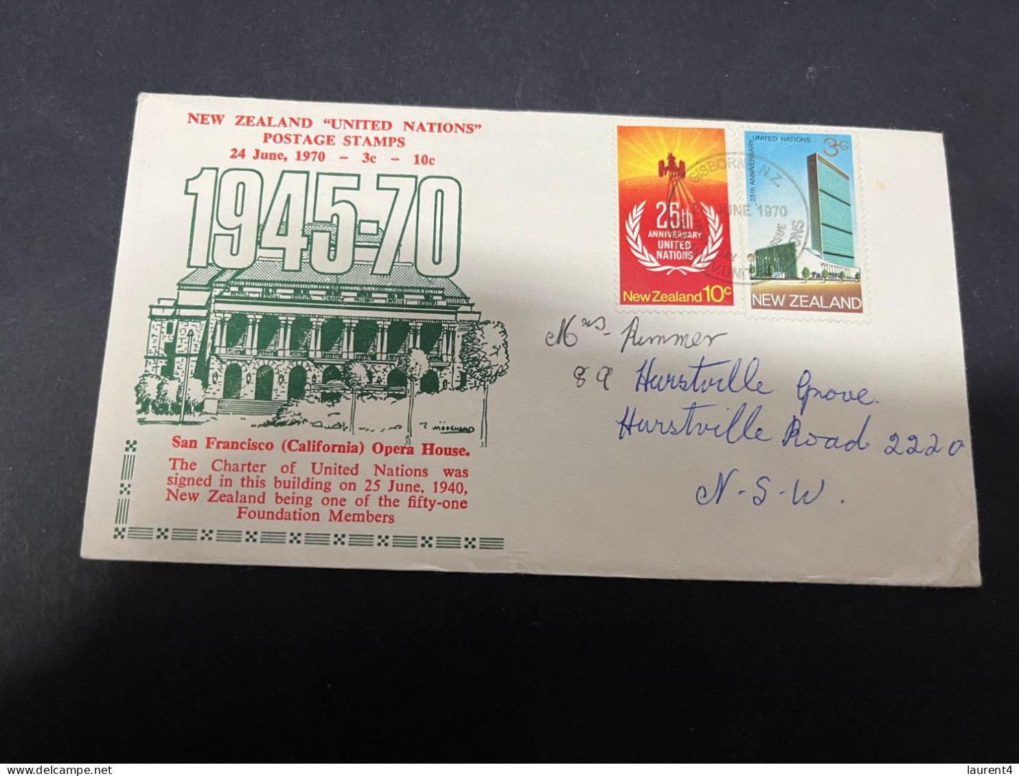 18-4-2024 (2 Z 24) FDC - New Zealand - Posted 1970 - United Nations (2 Covers) - FDC