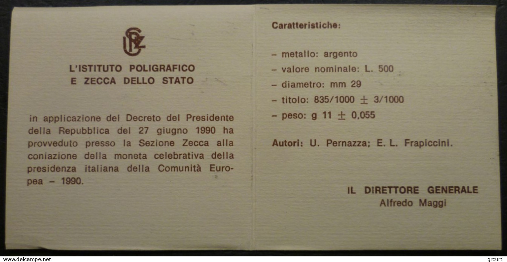 Italia - 500 Lire 1985 - Presidenza Italiana Della Comunità Europea - 500 Liras