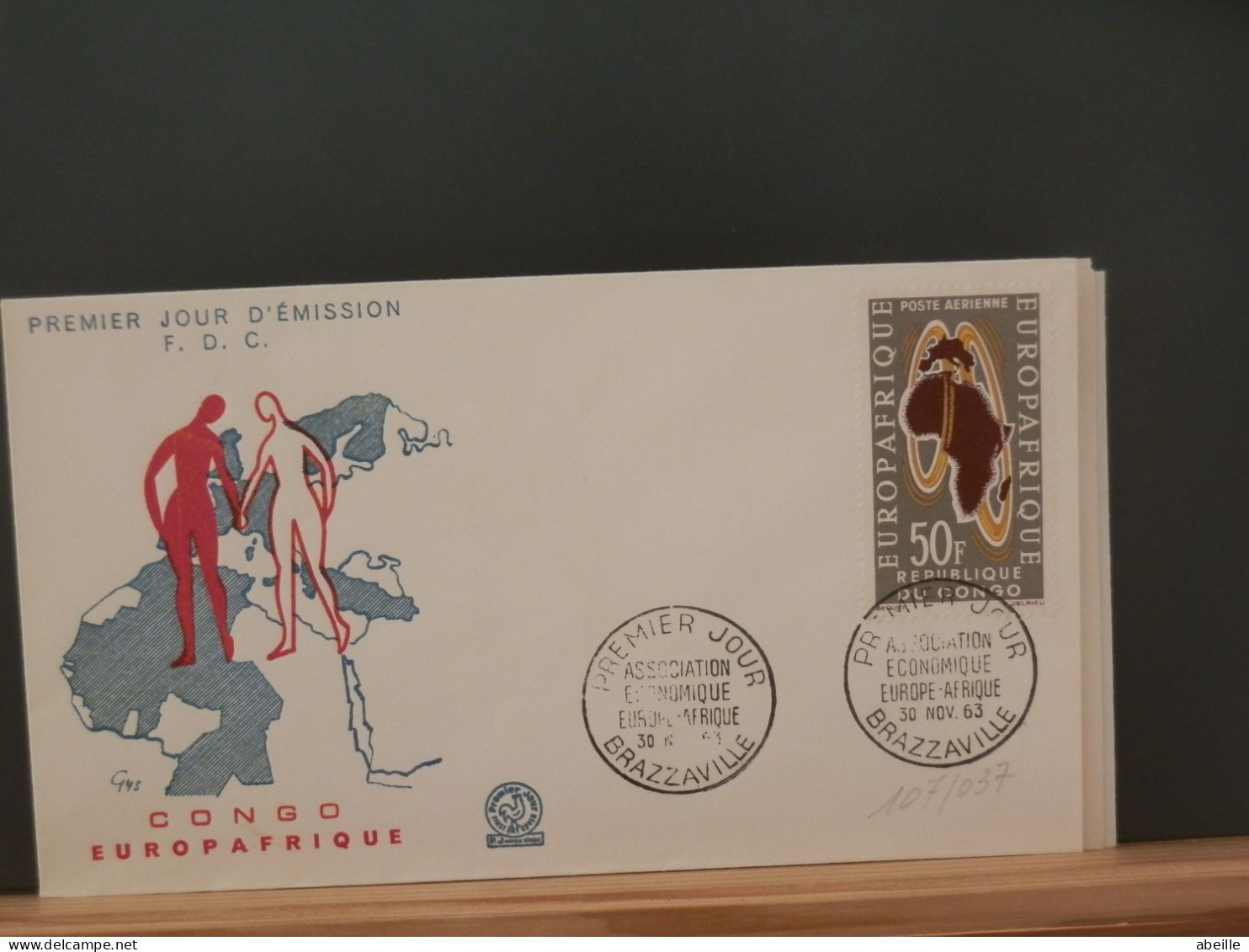 107/037  FDC   CONGO  BRAZZA 1963 - European Ideas