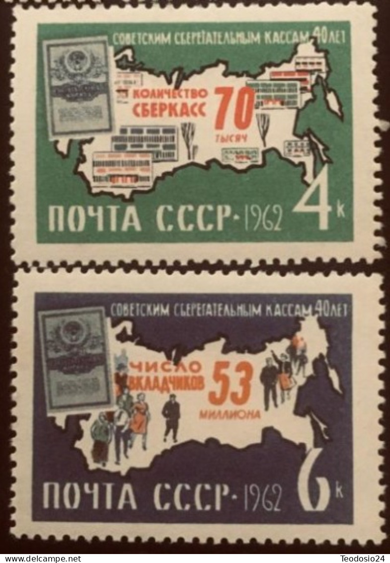 Russie 1962 Y&T 2616 A 2617 ** - Neufs