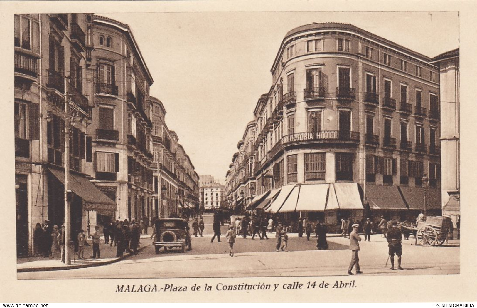 Malaga - Plaza De La Constitucion Y Calle 14 De Abril - Málaga